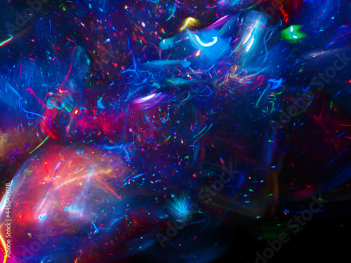 Fototapeta Naklejka Na Ścianę i Meble -  SciFi abstract light photography, sci-fi art, light painting photography, multi-color, reminiscent of universe galaxy, futuristic art