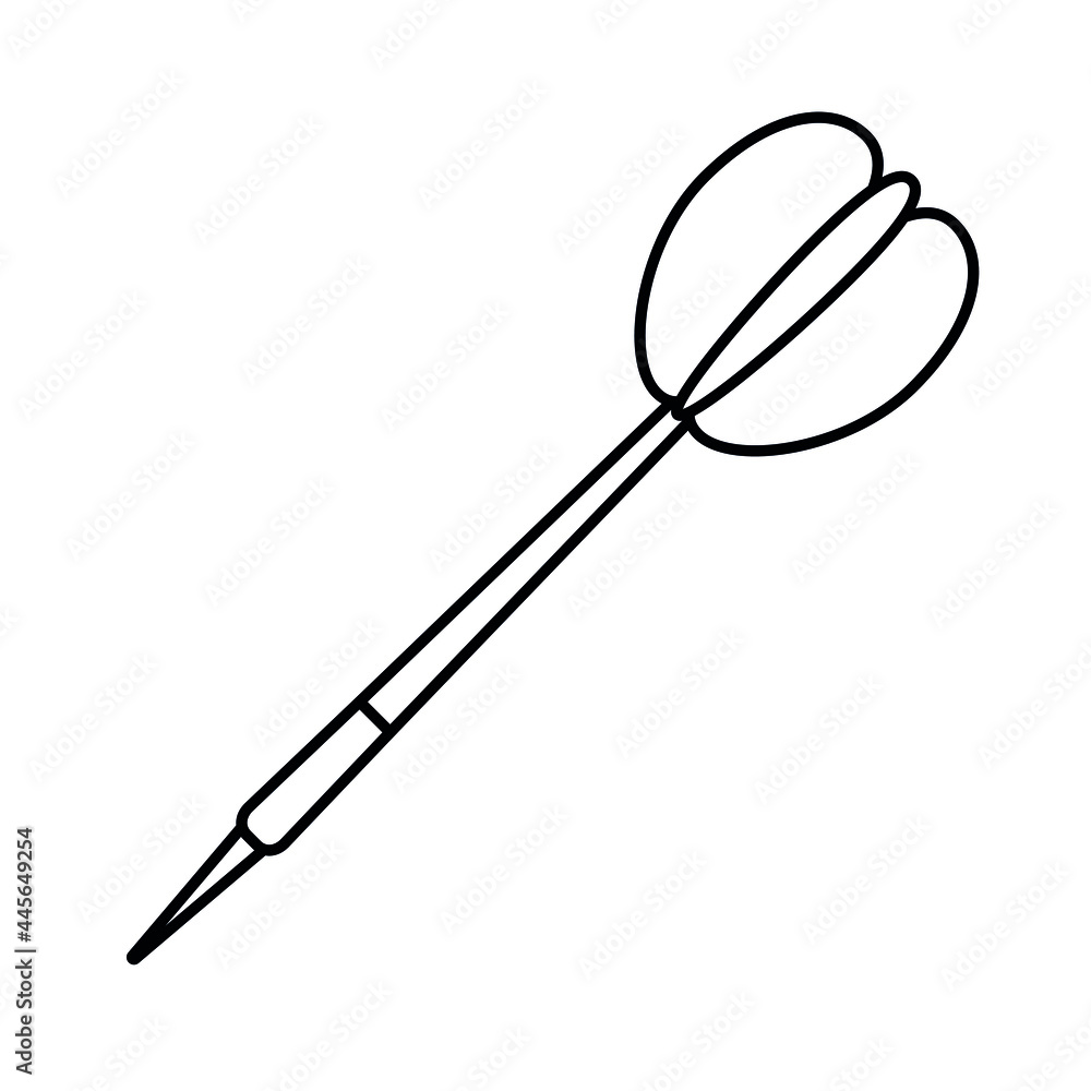 Vector flat dart isolated on white background Vector flat dart isolated on white background