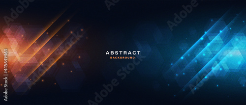Abstract tech background with light effect. Digital technology concept vector illustration	
