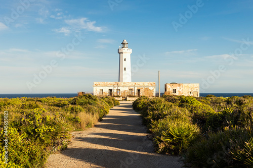 Wonderful Sights of Capo Murro di Porco Lighthouse in Syracuse, Sicily, Italy. photo