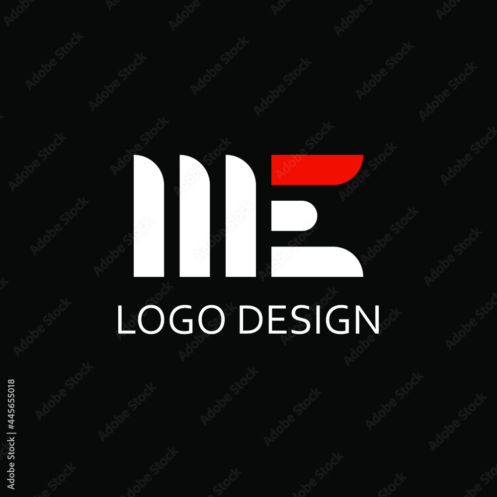 Letter m and e for logo company design