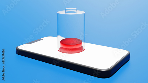 充電のイメージ画像　スマートフォンの接続　高速充電　ワイヤレス充電　3Dレンダリング photo