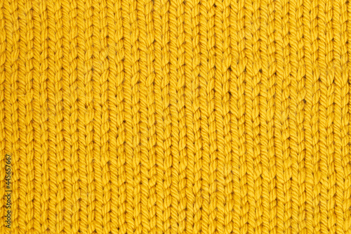 yellow knit project in progress, 