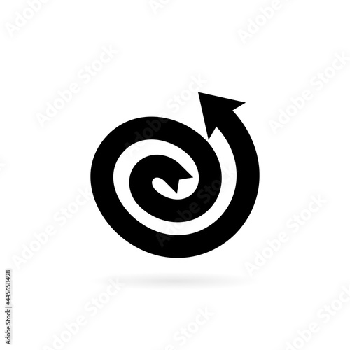 spiral growth arrow vector symbol