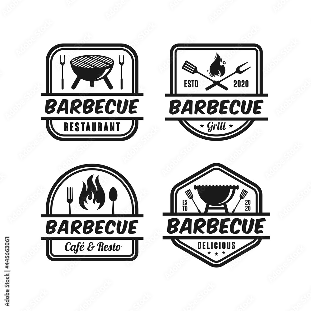 Obraz premium Barbecue premium design logo collection
