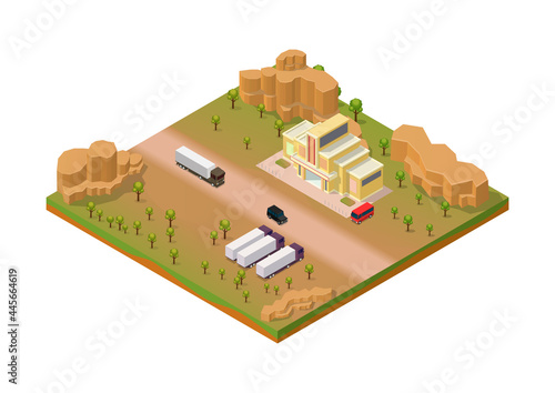 Isometric desert area