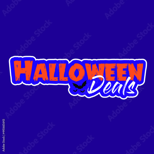 logo created in a horror style and with a skull for the special offers that the locals have for the month of October