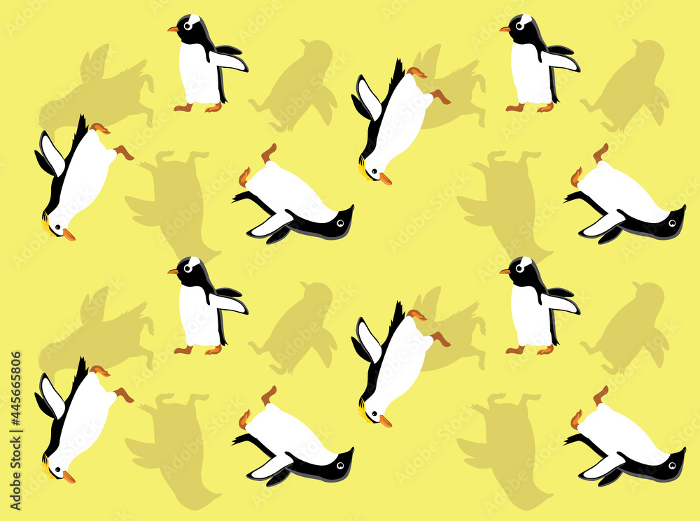 Animal Animation Adelie Royal Gentoo Penguin Cartoon Vector Seamless Wallpaper Animal Animation Adelie Royal Gentoo Penguin Cartoon Vector Seamless Wallpaper