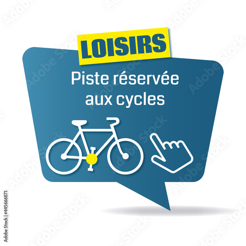 Logo piste réservée au cycles.