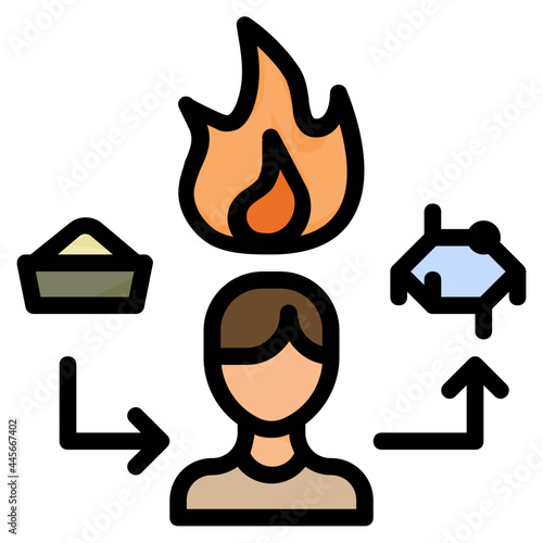 metabolism line icon