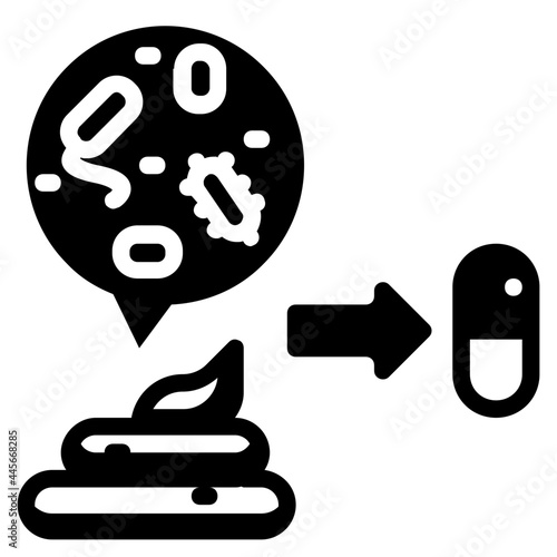 fecal transplant glyph icon