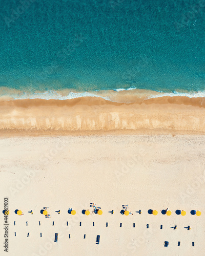 amazing beach landscape during the middle of sunny summer vacation day