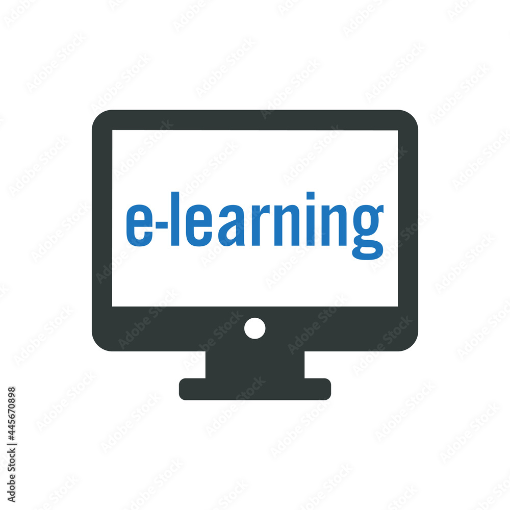 E-learning icon vector graphic illustration E-learning icon vector graphic illustration