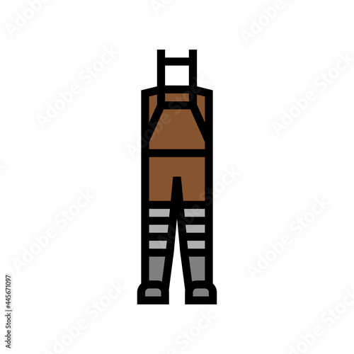 fly fishing waders color icon vector. fly fishing waders sign. isolated symbol illustration