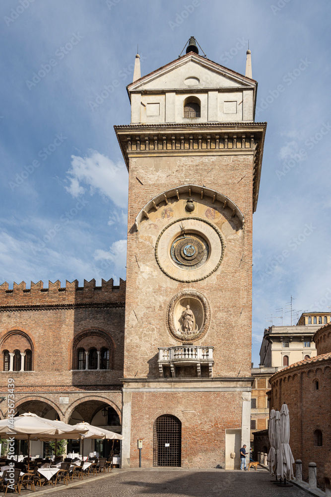 The Clock tower in Mantua, Italy