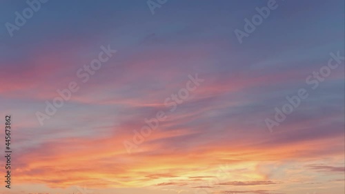 Beautiful clouds with light during sunset time nature background Time Lapse footage, red orange blue sunset sky cloud 4k footage.