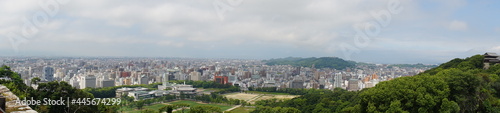 Panoramic VIew, Cityscape of Matsuyama City in Ehime, Japan - 日本 愛媛県 松山市 街並み パノラマ  © Eric Akashi