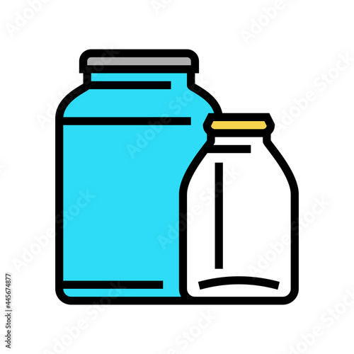 jar glass production color icon vector. jar glass production sign. isolated symbol illustration