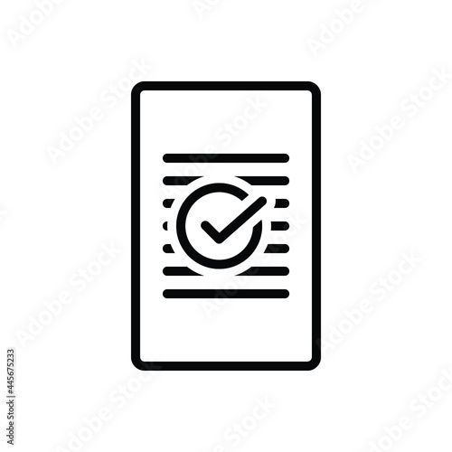 Black line icon for marked