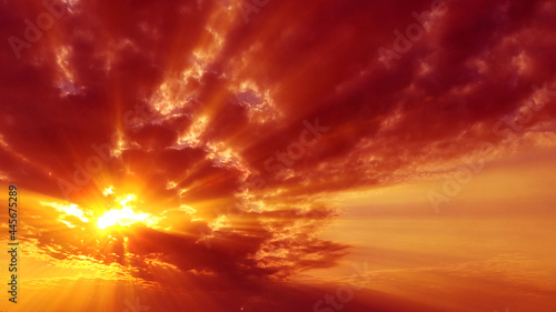 pretty colorful cumulus clouds sunset background - abstract 3D rendering