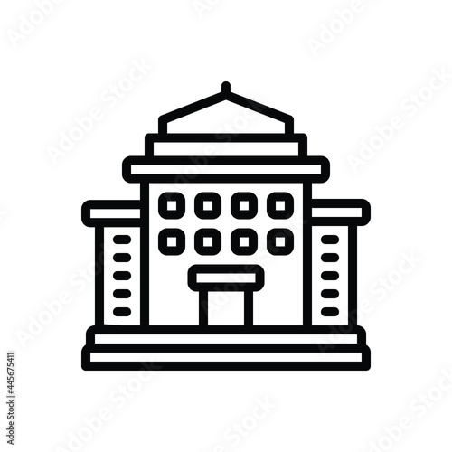 Black line icon for municipality