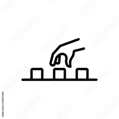 Black line icon for picks