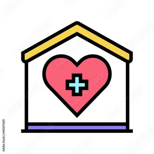 home care service color icon vector. home care service sign. isolated symbol illustration