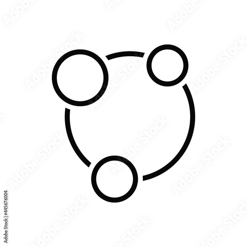 Black line icon for epa planet