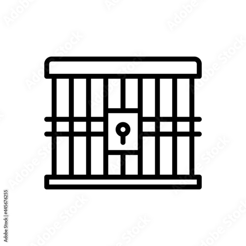 Black line icon for jail