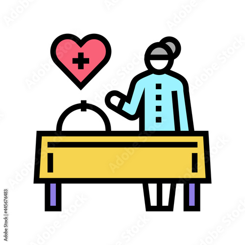 cooking homecare service color icon vector. cooking homecare service sign. isolated symbol illustration