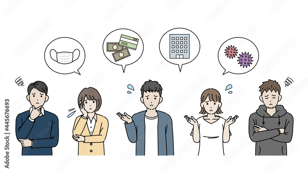 若い男女 人々 若者 コロナウイルス コロナ禍に困る 悩む 不安 大学生 男性 女性 イラスト素材 Stock Vector Adobe Stock 若い男女 人々 若者 コロナウイルス コロナ禍に困る 悩む 不安 大学生 男性 女性 イラスト素材 Stock Vector Adobe Stock