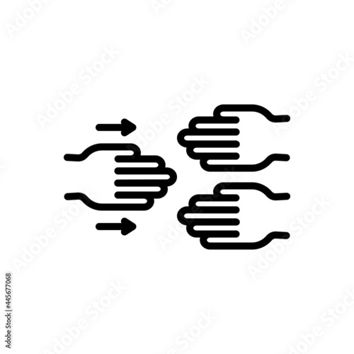 Tableau sur toile Black line icon for contributor