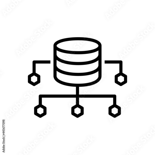 Black line icon for driven
