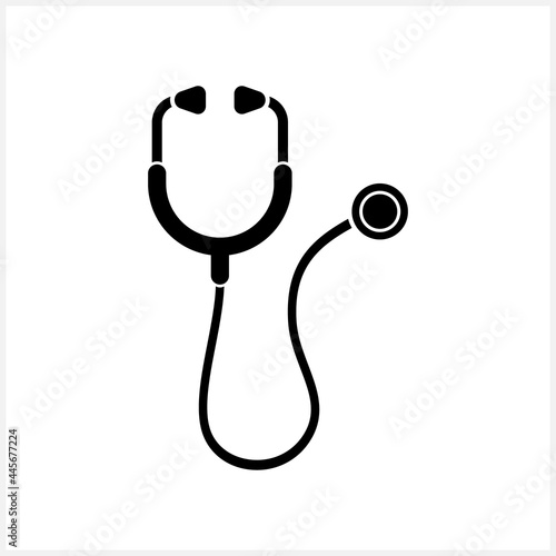 Medicine stethoscope clipart isolated on white. Vector stock stock illustration. EPS 10