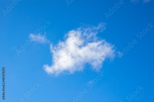 Close-up of a white cloud in the blue sky  abstract concept