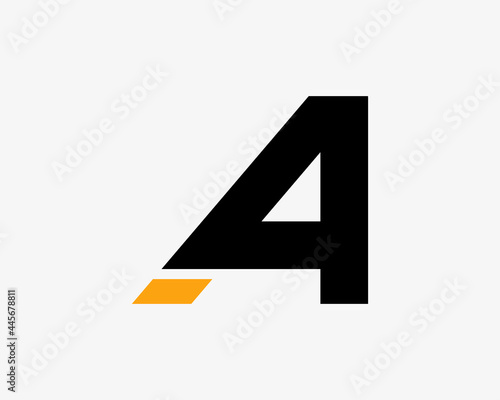 Linked Logo A4 4A. Flat Vector Logo Design Ideas Template Element