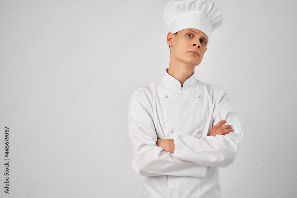 man in chef's clothes professional kitchen work man in chef's clothes professional kitchen work