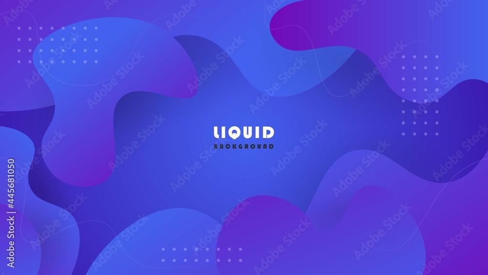 Naklejka premium Abstract 3d Purple Liquid Shapes Background Design. Can Be Used For Landing Page, Presentation, Frame Or Motion.