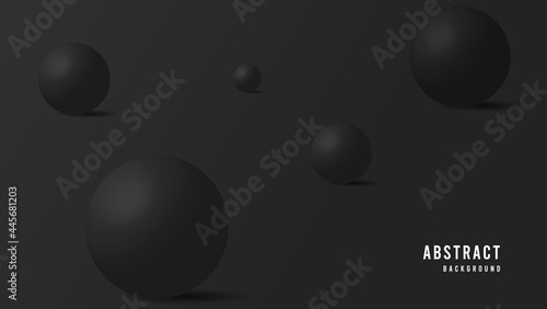 Minimal Black 3d Geometric Shapes Background