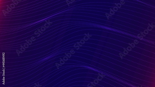 Abstract Glowing Particles Design In Purple Background