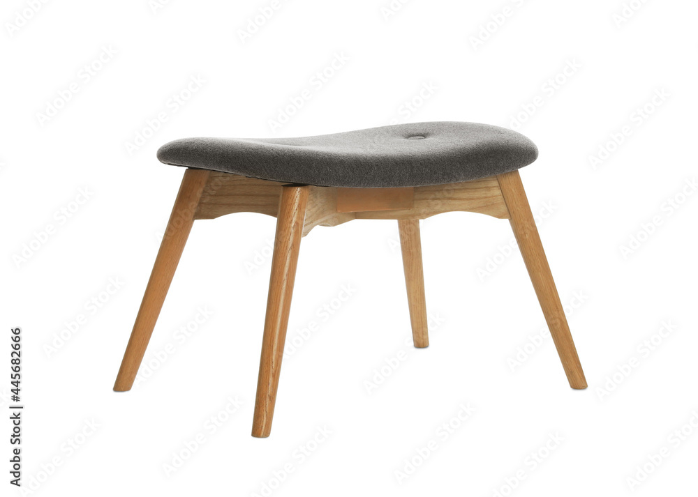 Stylish stool isolated on white. Interior element Stylish stool isolated on white. Interior element