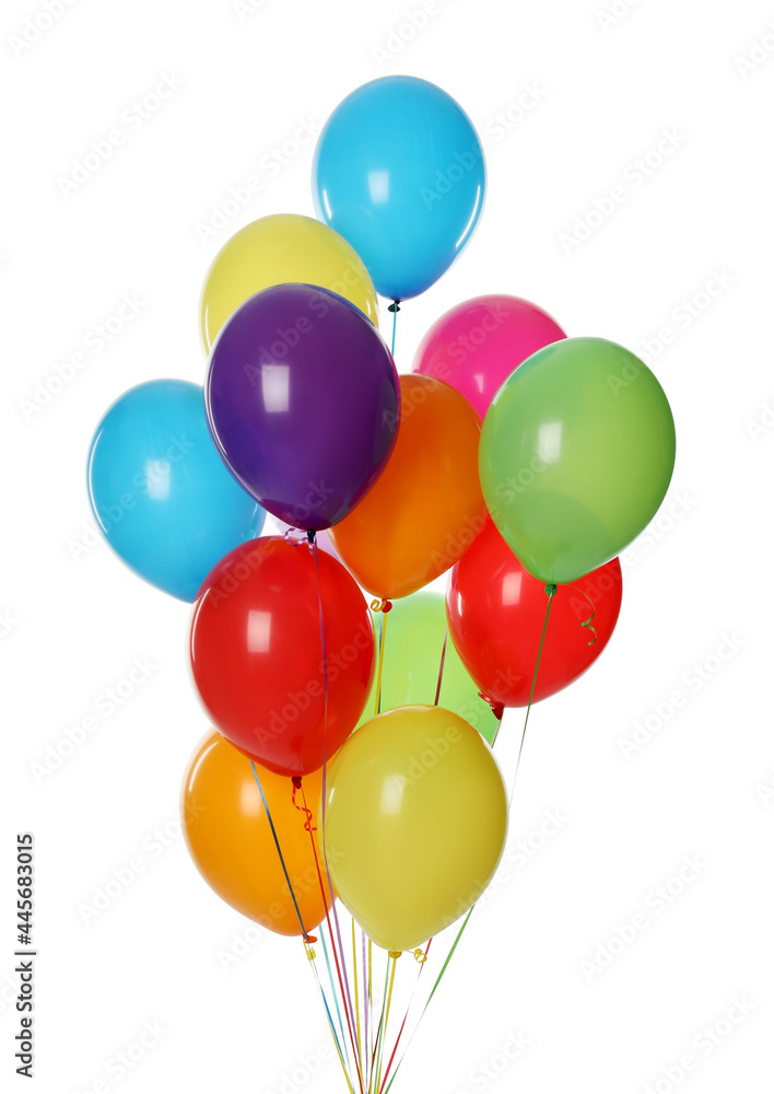 Bunch of colorful balloons on white background Bunch of colorful balloons on white background