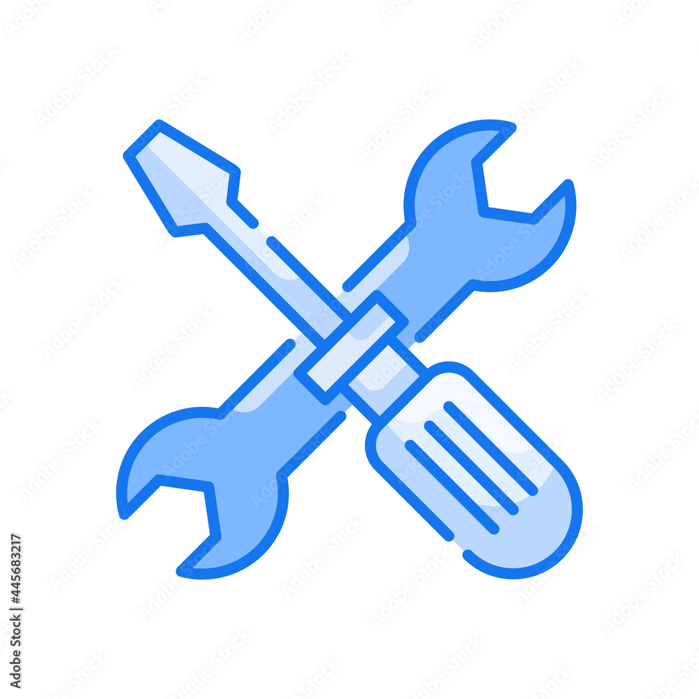 Tools vector Blue colours icon style illustration. EPS 10 file Tools vector Blue colours icon style illustration. EPS 10 file