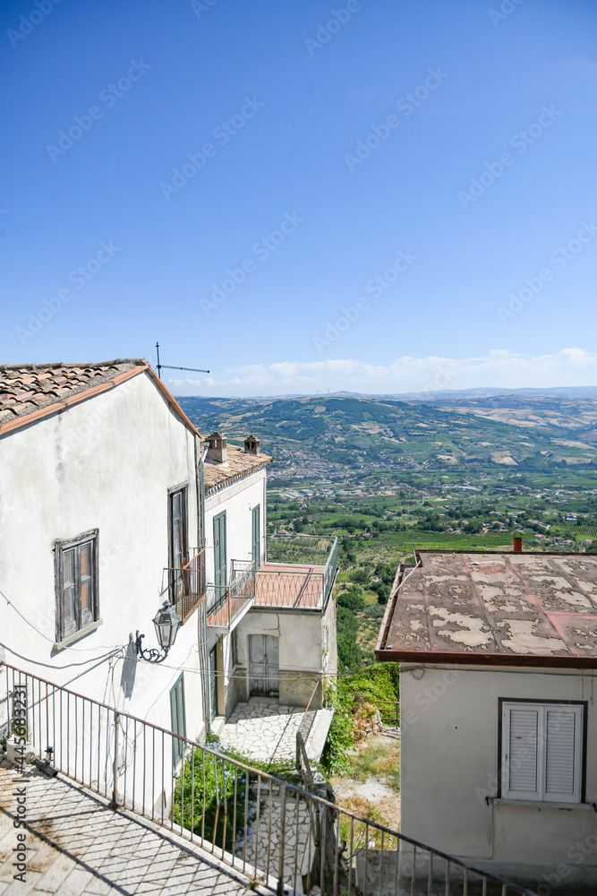 Old houses in Torrecuso, an old town in the province of Benevento, Italy.
