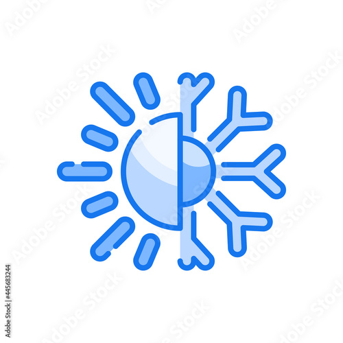 Heating vector Blue colours icon style illustration. EPS 10 file