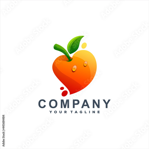 orange color gradient logo design