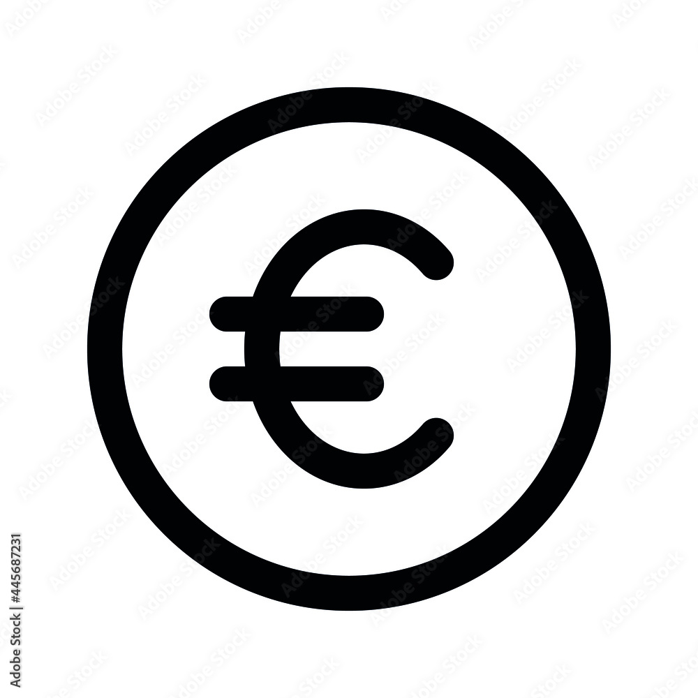 Illustration vector graphic icon of Euro Member Countries Euro currency. Line style icon. Vector illustration isolated on white background. Perfect for website or application design. Illustration vector graphic icon of Euro Member Countries Euro currency. Line style icon. Vector illustration isolated on white background. Perfect for website or application design.