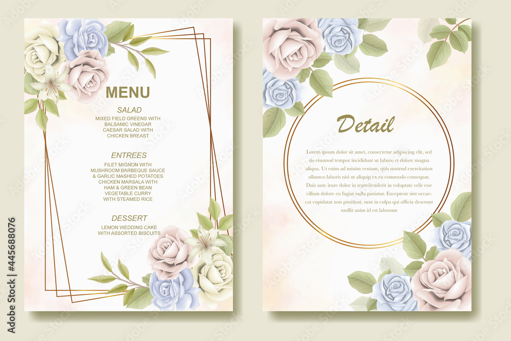 Elegant wedding invitation floral design Elegant wedding invitation floral design