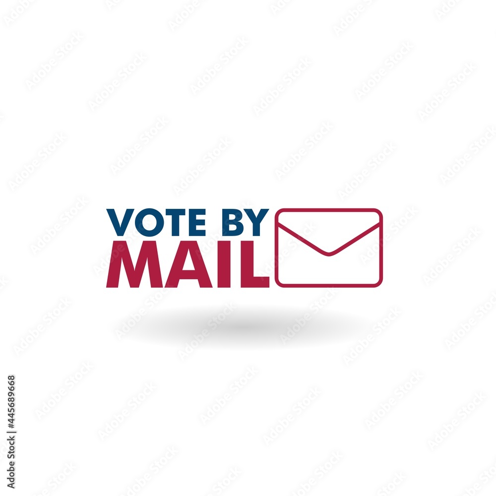 Vote by mail icon with shadow Vote by mail icon with shadow
