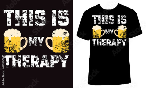 Valokuva Awesome T-shirt Design with Quote This is my therapy